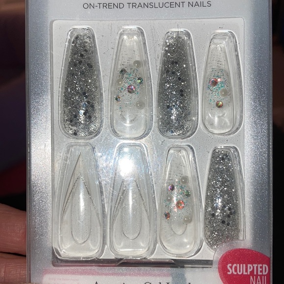 Kiss Jelly Fantasy XL Length Translucent Gel Acrylic Fake Nails in Jelly Jolly - Picture 9 of 11